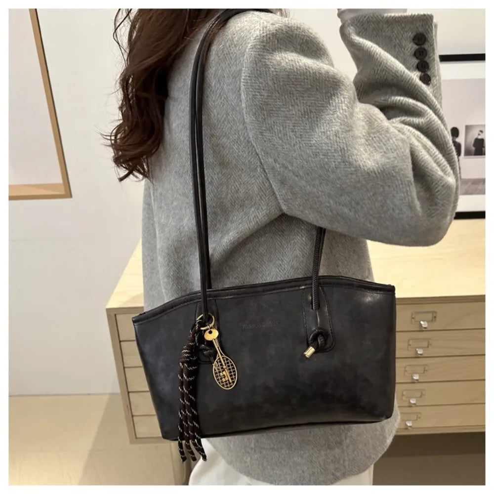 Y2K Soft PU Leather Shoulder Bag